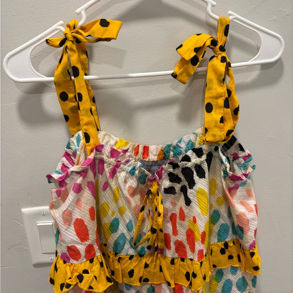 Vibrant Multicolor Ruffle Top - Picture 3 of 9